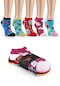 Ozzy Socks 5 Çift Eğlenceli Desenler Kadın Patik Çorap Ozzyp001