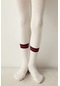 Penti Şerit Detaylı Tenis Beyaz Külotlu Çorap