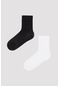 Penti Unisex Siyah Beyaz 2 li Tenis Soket Çorap