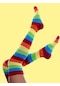Tezzgelsin Pamuklu Diz Üstü Çorap Renkli