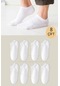 Unisex Basic Patik Çorap 8 Çift Beyaz