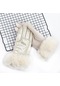 Ww Kadın Kışlık Polar Moda Sıcak Eldivenler-beyaz