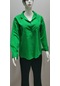 Kadın Uzun Kollu Klasik Pamuklu Bol Kesim Bayan Gömlek Yeşil