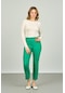 Fa Pantolon Kadın Çift Cep Bilek Boy Dar Paça Pantolon 7002 Yeşil