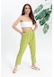 Pantolon Beli Lastikli İpli Pamuk Kumaş - Yeşil-yeşil