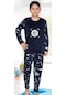 Erkek Çocuk Kışlık Polar Pijama Takımı Peluş Desenli Takım Tampap 5077- 1001