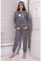 Fawn 3031 Peluş Welsoft Polar Kışlık  Kalpli Kadın Pijama Takımı