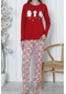 Kadın Pijama Takımı Pamuklu Kırmızı 12007 R02