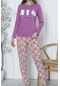 Kadın Pijama Takımı Pamuklu Mor 12007 R05