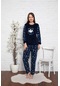 Tampap Polar Welsoft Peluşlu Kadın Pijama Takımı 1467 Lacivert