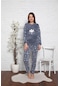 Tampap Polar Welsoft Peluşlu Kadın Pijama Takımı Takım 1467 Gri