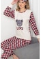 Uzun Kol Polar Kışlık Alt Üst Kadın Pijama Takımı Kırmızı