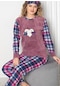 Uzun Kol Polar Kışlık Alt Üst Kadın Pijama Takımı Mor