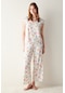 Penti Flora Printed Kırık Beyaz Tişört Pijama Üstü