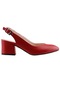 Ayakland 97544-307 Cilt 5 Cm Topuk Bayan Sandalet Ayakkabı Kırmız Kırmızı