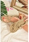 Fox Shoes F470135104 Kumaş Kadın Sandalet Altın
