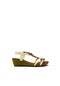 Guja Blg151-5 Beyaz Kadın Taşlı Dolgu Topuk Sandalet Beyaz