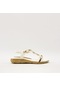 Guja Blg22Y120-7 Beyaz Kadın Arkadan Lastikli Taşlı Sandalet Beyaz