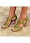 Ikkb İlkbahar Ve Yazlık Kadın Büyük Beden Sandalet Yeşil