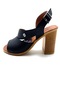 Pierre Cardın Pc-3302 Siyah Hakiki Deri Kadın Sandalet Siyah
