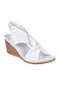 Pullman Dolgu Taban Kadın Sandalet Sms 1048 Beyaz Beyaz