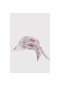 Kadın Bağlamalı Eşarp Siperli Çiçek Desenli Plaj Şapkası Açık Pembe Standart