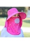 Kadın Çıkarılabilir Yazlık Dış Mekan Güneş Koruma Şapkası - Kırmızı Gül - Wr0414204