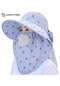 Kadın Çıkarılabilir Yazlık Dış Mekan Güneş Koruma Şapkası - Mavi - Wr0414203