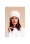 Kadın Cossack Kalpak Kürklü Beyaz Şapka Ekru Standart
