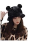 Mood Agenda Sevimli Ayı Kulak Peluş Bucket Şapka Siyah