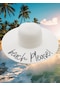 Tezzgelsin Kadın Beach Please Nakış İşlemeli Hasır Şapka Beyaz