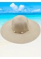 Tezzgelsin Kadın Deniz Kabuğu Detaylı Yazlık Hasır Şapka Bej