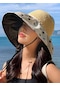 Tezzgelsin Kadın Geniş Siperli Puantiyeli Şapka Bej
