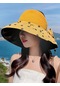 Tezzgelsin Kadın Geniş Siperli Puantiyeli Şapka Sarı