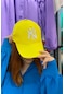Unisex Ny Nakışlı Civ Civ Sarısı Kep Şapka