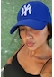 Unisex Ny Nakışlı Mavi Kep Şapka