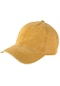 Unisex Yıkamalı Eskitme Hardal Kep Şapka