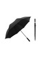 24 Kemikli Deri Saplı Kapaklı Otomatik Şemsiye - Siyah