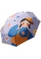 Lbw Bayanlar Karikatür Desen Katlanır Taşınabilir Şemsiye - Mor