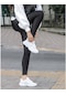 Jump 26776 Beyaz - Siyah Kadın Sneaker  Günlük Spor  Ayakkabı