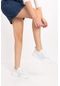 Kadın Hakiki Deri Ortopedik Beyaz Sneaker Ayakkabı