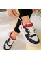 Kadın Siyah Kırmızı Beyaz Günlük Spor Ayakkabı Sneaker 00022