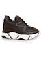 Konfores 1573-333055 Anatomik Tabanlı Sneakers Ayakkabı Siyah Beyaz