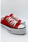 Skywalk Keten Kırmızı Yüksek Taban Sneaker Spor Ayakkabı