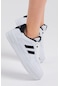 Tonny Black Unisex Yanı Çizgili Bağcıklı Rahat Kalıp Sneaker Beyaz - Siyah