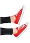 Unisex Keten Spor Ayakkabı Kırmızı