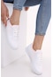 Wordex F1 Günlük Kadın Fileli Yazlık Sneaker Spor Ayakkabı Beyaz