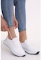 Wordex F3 Kalın Taban Günlük Kadın Fileli Yazlık Sneaker Spor Ayakkabı Beyaz
