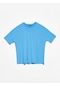 3683 Basic T-Shirt-Açık Saks - 499683456