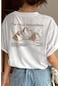 Arid Mountain Beyaz Oversize Salas Boyfriend Kadın T-shirt